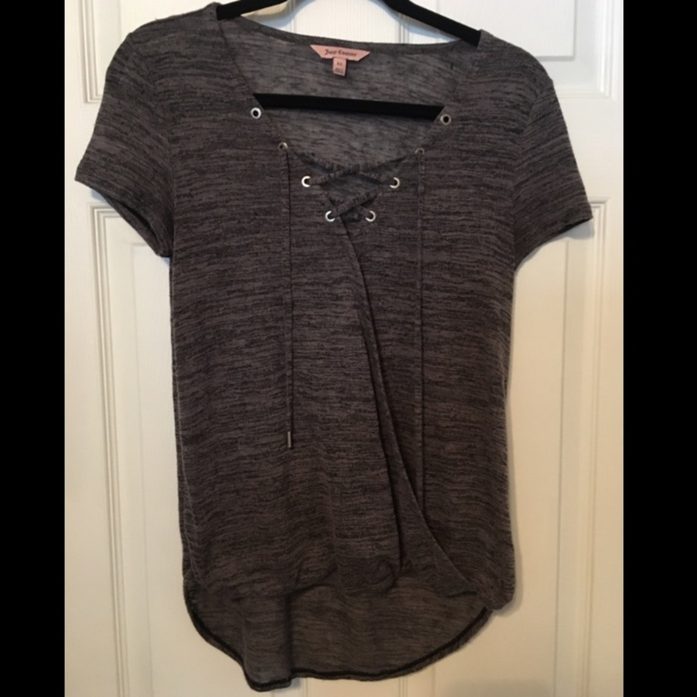 Juicy Couture gray v neck XS comfortable